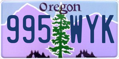 OR license plate 995WYK