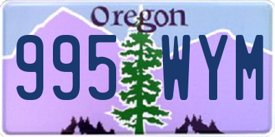 OR license plate 995WYM