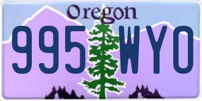 OR license plate 995WYO