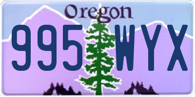 OR license plate 995WYX