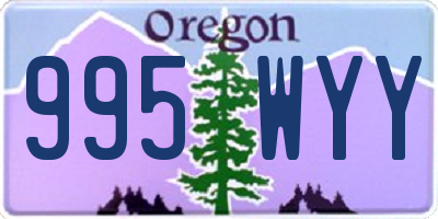 OR license plate 995WYY