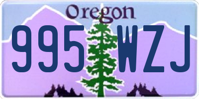 OR license plate 995WZJ