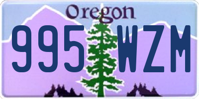 OR license plate 995WZM