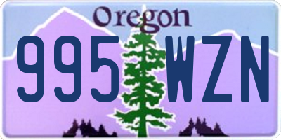 OR license plate 995WZN