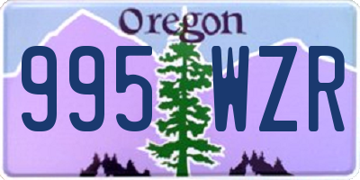 OR license plate 995WZR