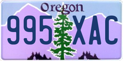 OR license plate 995XAC