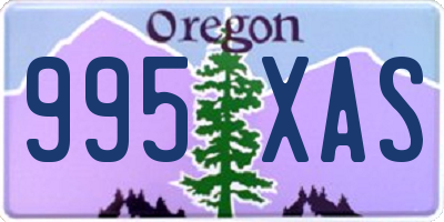 OR license plate 995XAS