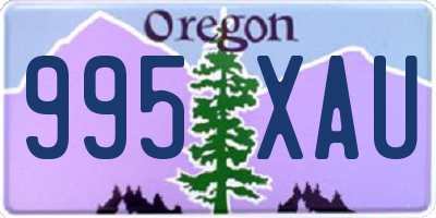 OR license plate 995XAU