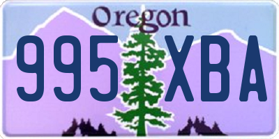 OR license plate 995XBA