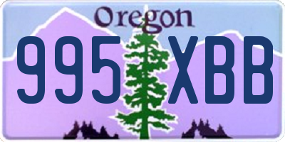 OR license plate 995XBB