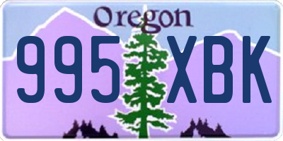 OR license plate 995XBK