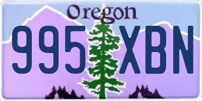 OR license plate 995XBN