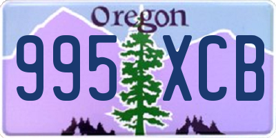 OR license plate 995XCB