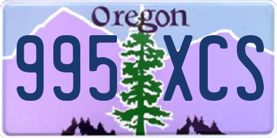 OR license plate 995XCS