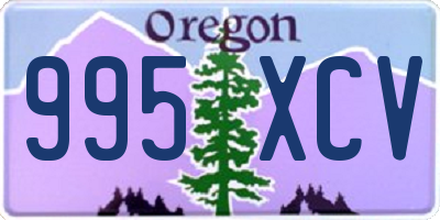 OR license plate 995XCV