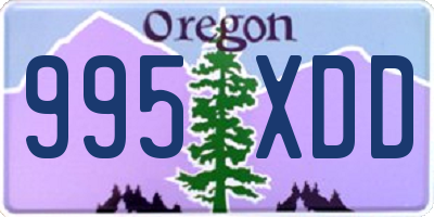 OR license plate 995XDD