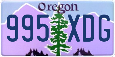 OR license plate 995XDG