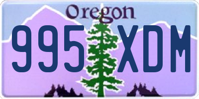 OR license plate 995XDM