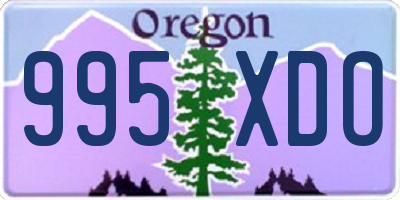 OR license plate 995XDO