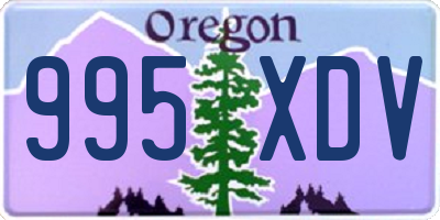 OR license plate 995XDV