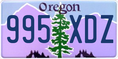 OR license plate 995XDZ