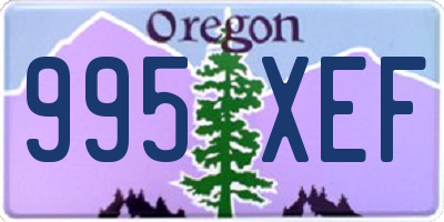 OR license plate 995XEF