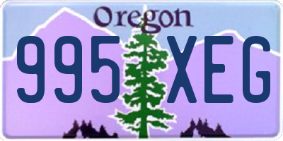 OR license plate 995XEG