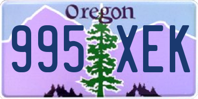 OR license plate 995XEK