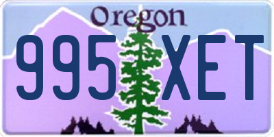 OR license plate 995XET