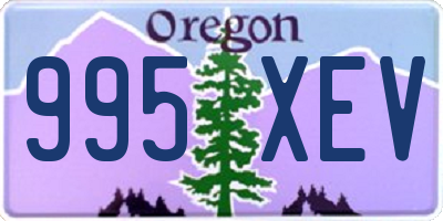OR license plate 995XEV
