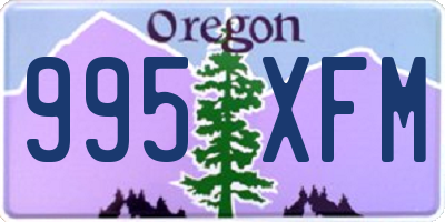 OR license plate 995XFM