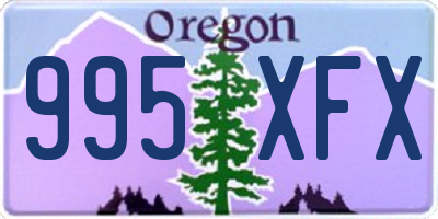 OR license plate 995XFX