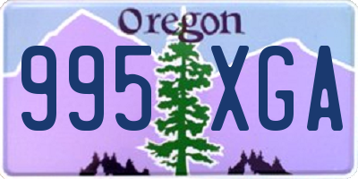 OR license plate 995XGA
