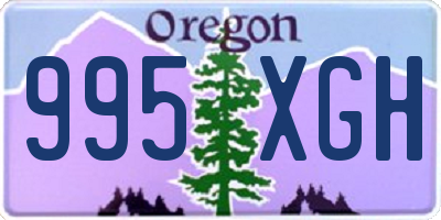 OR license plate 995XGH