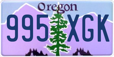 OR license plate 995XGK
