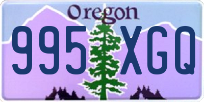 OR license plate 995XGQ