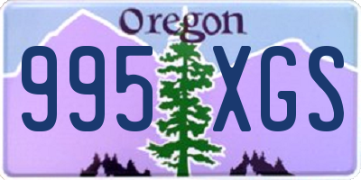 OR license plate 995XGS