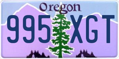 OR license plate 995XGT
