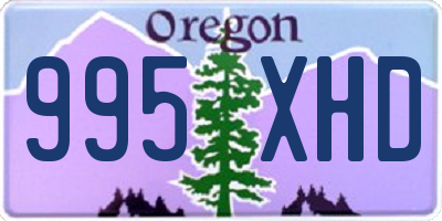 OR license plate 995XHD