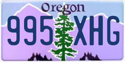 OR license plate 995XHG