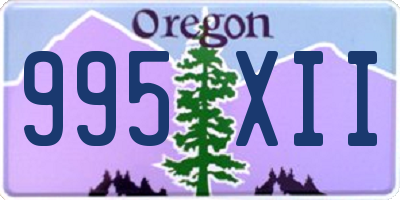 OR license plate 995XII