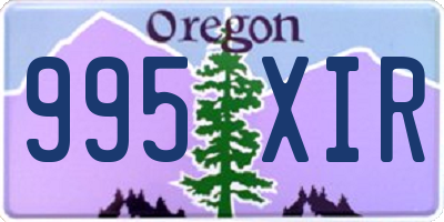 OR license plate 995XIR
