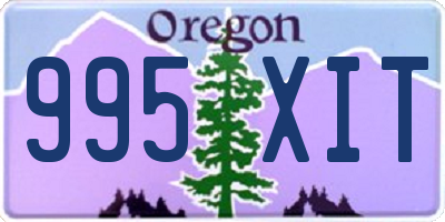 OR license plate 995XIT