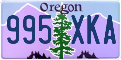 OR license plate 995XKA
