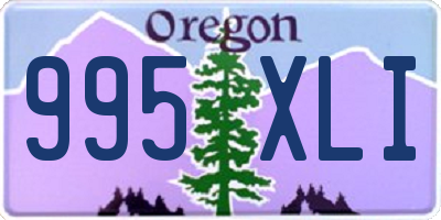 OR license plate 995XLI