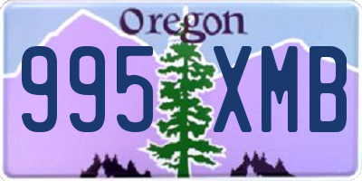 OR license plate 995XMB