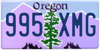 OR license plate 995XMG