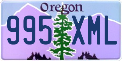 OR license plate 995XML