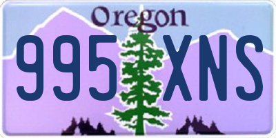 OR license plate 995XNS