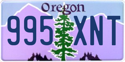 OR license plate 995XNT